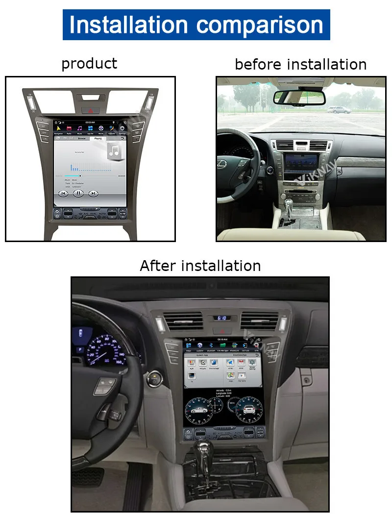 Navi za-Lexus LS460 2006-2012 Android Avto GPS navigacija auto radio, DVD predvajalnik magnetofon 12.1-palčni GPS vodja enote