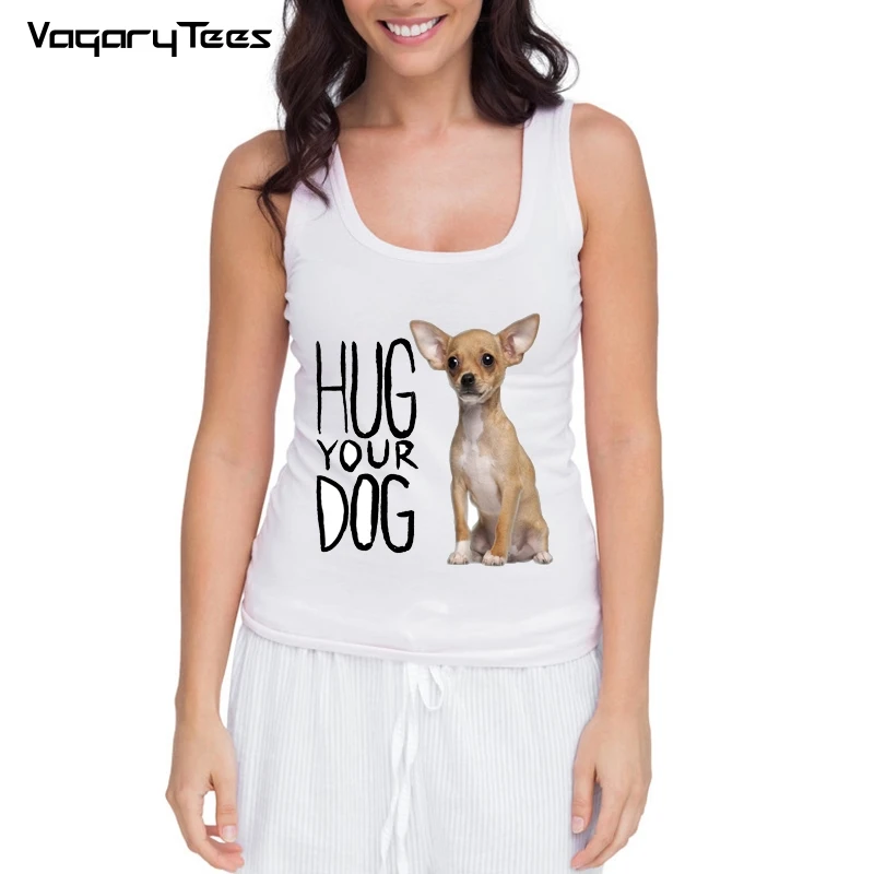 2019 Moda I love my dog Chihuahua pes Natisnjeni Ženske Tank top brez rokavov Priložnostne Telovnik Najnovejši Lady Osnovne redno Smešno Tee