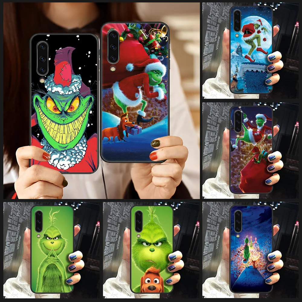 Kako je Grinch Ukradel Božič Telefon Primeru Pokrovček Za Samsung Galaxy A10 A20 A30 E A40 A50 A51 A70 A71 J 5 6 7 8 S črno coque