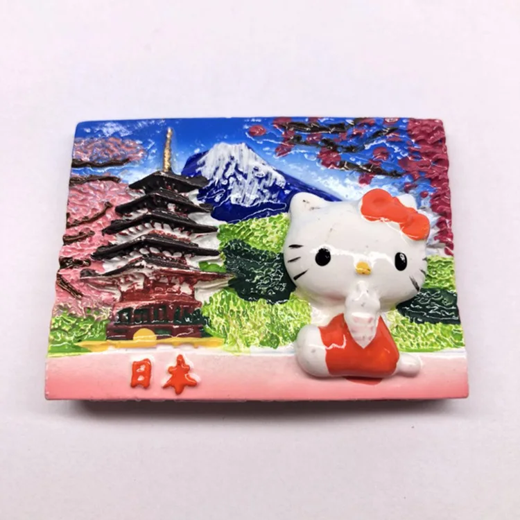 Hladilnik Magneti Spominkov Japonska Kumamoto Medved Fuji Gorskih Masko KT Mačka Stereo Smolo Hladilnik Prilepite Doma Dekor Ideje za Darila