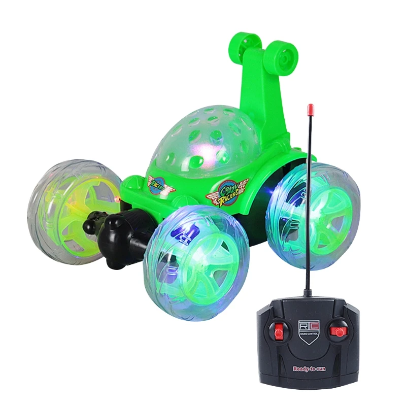 Daljinski upravljalnik Stunt RC Avto 360° Gimnastika Predenje Tovornjak Otroci Igrače Darila USB za Polnjenje z Utripajoče LED Luči