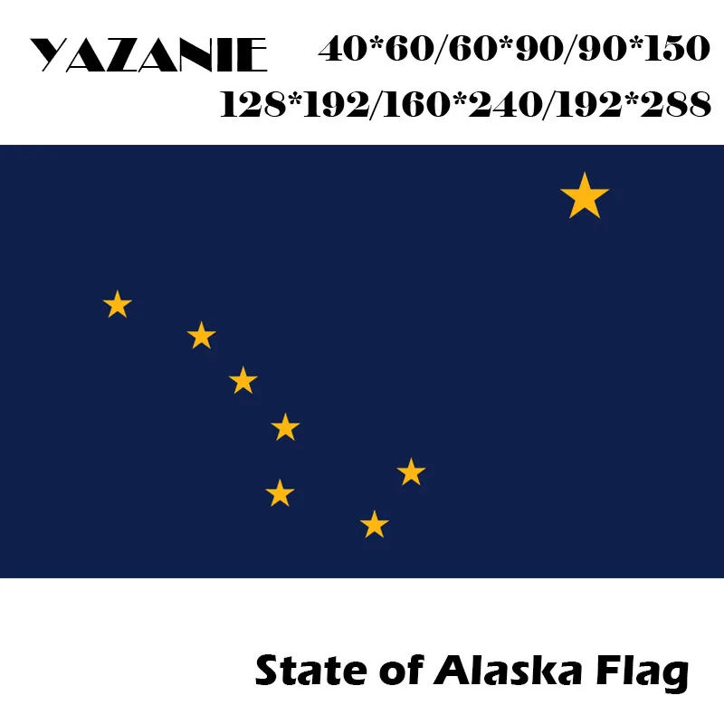 YAZANIE 60*90 cm/120*180 cm/160*240 cm/192*288cm Ameriški Državni Aljaske Nacionalno Zastavo Velike Prostem ZDA Dekorativni Transparente, Zastave