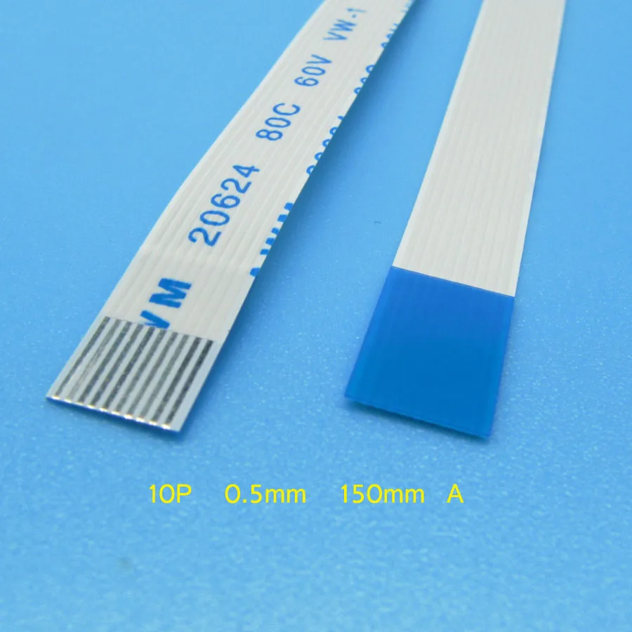 5pcs FFC FPC ravno prožni kabel 0,5 mm 10 pin naprej smer 150mm Širina 5,5 mm 10p Traku Flex Kabel AWM 20624 80C 60V VW-1