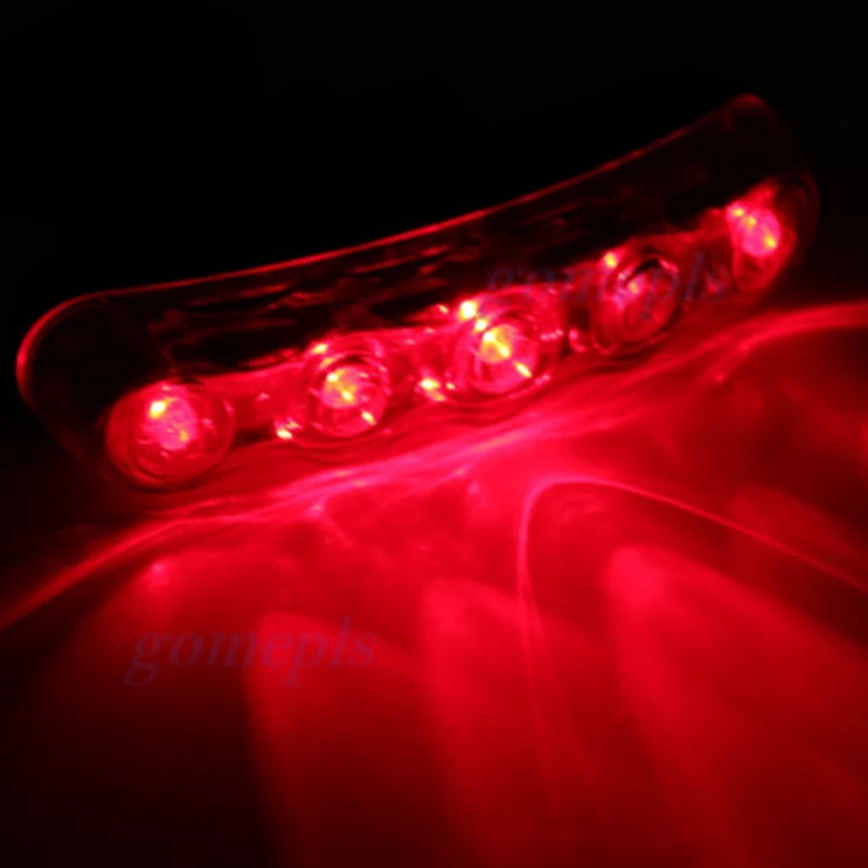 5 LED Kolesa, Lahka Nepremočljiva Kolo Kolo Utripajoča Svetilka Zadaj Rep Lučka Lučka Gori Varnost Opozorilo Kolesa, pribor (Fitingi)