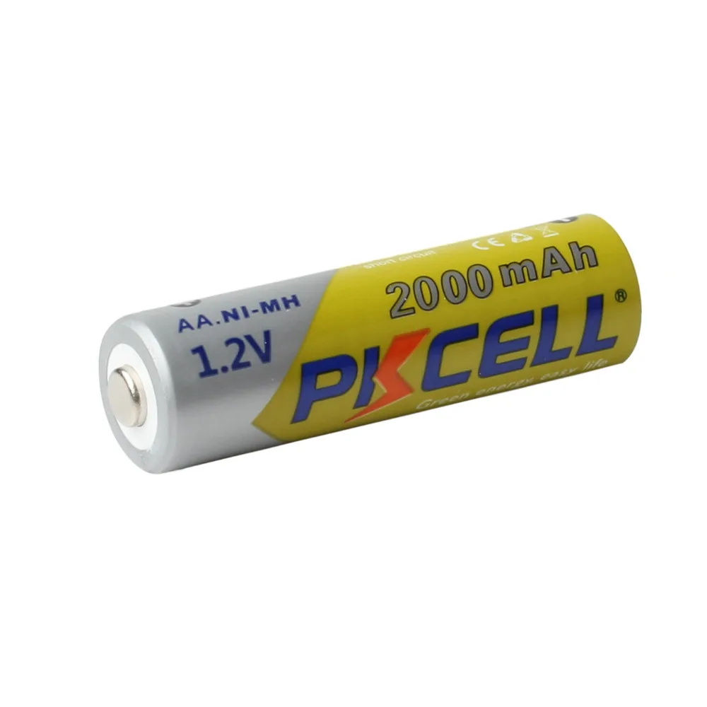 10Pcs PKCELL Bateria AA Baterija za ponovno Polnjenje NI-MH 2000mAh 1,2 V 2A Bateria Baterias Pravi Zmogljivosti Za Digitalni Fotoaparat