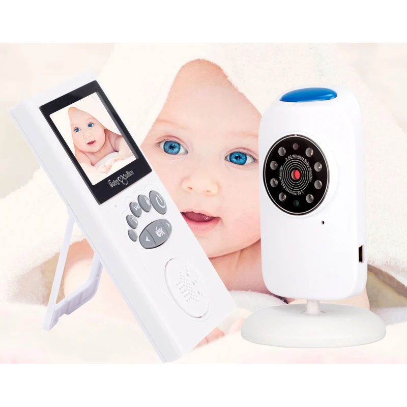 Profesionalni Brezžični Video Baby Monitor za 2,4 palčni LCD-2 Način Avdio Govori Night Vision Varnostne Kamere Varuška Baby monitor Spanja