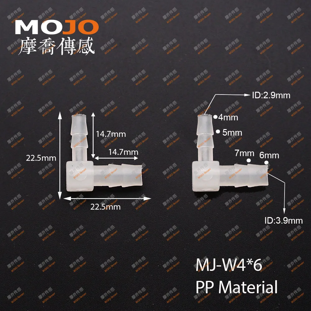 2020 MJ-W4x6 Zmanjšanje Komolec, tip cevi, priključek za 4 mm-60 mm iz premer(100 kozarcev/veliko)