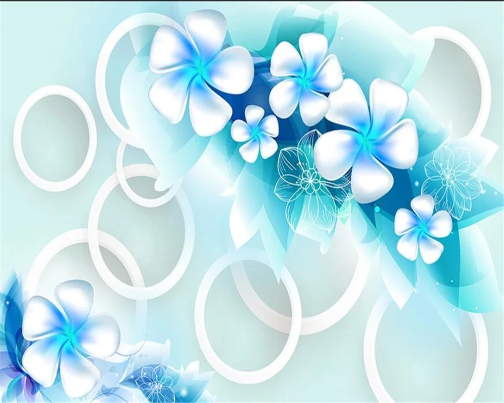 Beibehang de papel parede 3d ozadje po Meri 3D stereo moda modre sanje stereo cvet sodobne ozadju stene papirja zidana