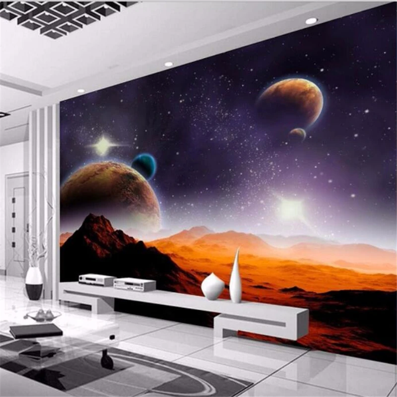 Beibehang po Meri fototapetami Planet Martian Cosmology Pokrajino KTV Ozadje 3d Ozadja 3D Dnevna Soba Ozadje freske