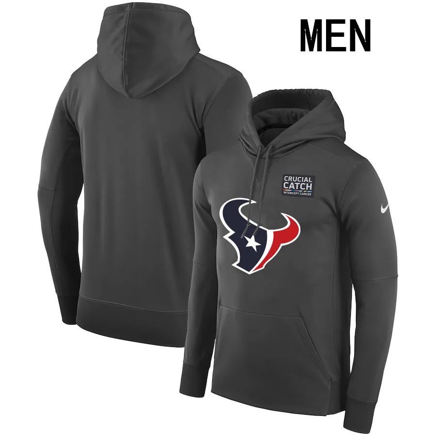 Houston moški ženske Majica Texans Ključnega pomena Ujeti Uspešnosti Ameriški nogomet Hoodie Antracit
