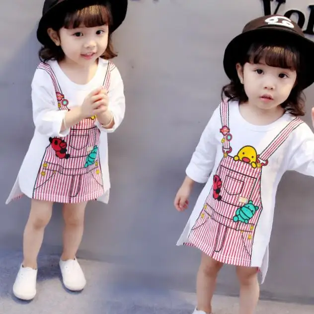 Dekleta pomlad autumn2020 otrok Koreasn kratka sleeved obleke bombaž otroška 1-2-3 let kratka sleeved poletje