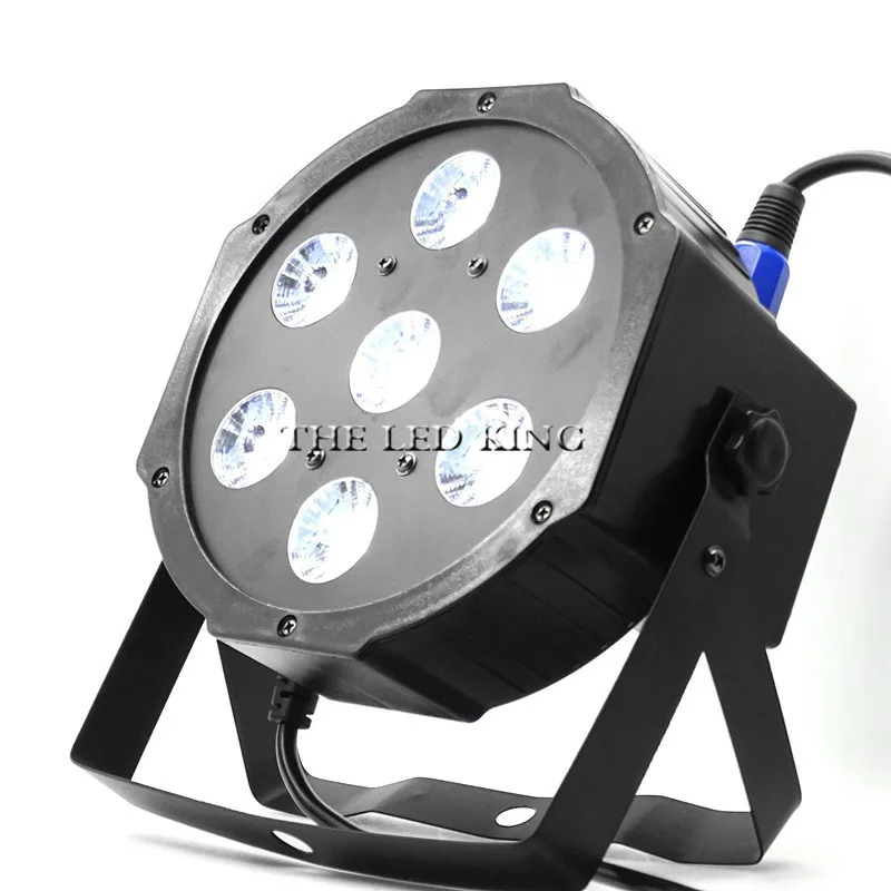 Daljinsko LED Stopnji Svetlobe Učinek 7x12W Ravno Par RGBW 4in1 DMX512 DJ Disco Lučka KTV Bar Stranka Osvetlitev Svetlobni Projektor Dmx Pozornosti