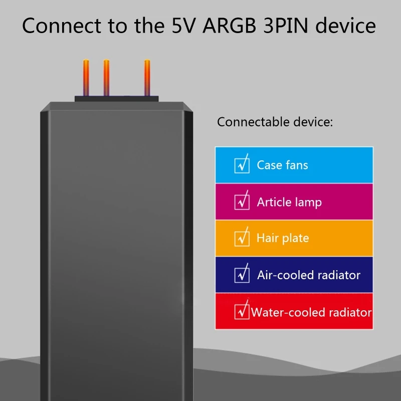 ARGB Krmilnik Daljinski upravljalnik 5V 3Pin SATA Napajanje Pomnilnik Svetlobe LED, Trak za Računalnik PC Primeru