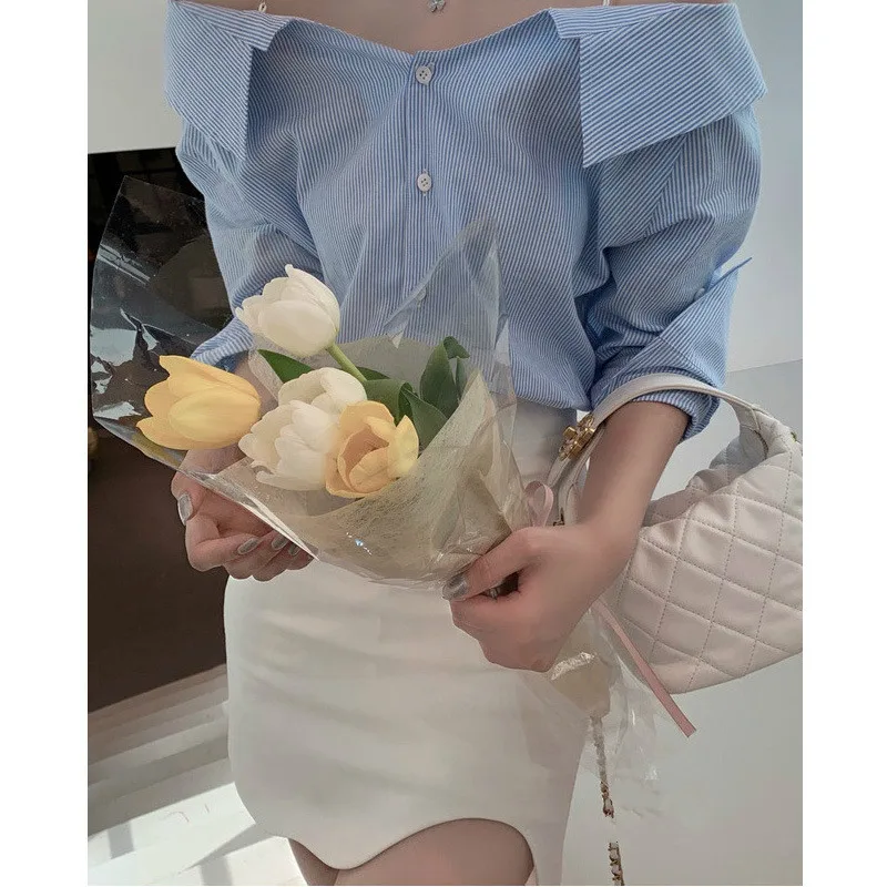 Basic Majice, Bluze, Vroče Prodaje Ženske, Modno Oblikovanje Korejski Seksi Poševnica Vratu Bel Gumb Vrhovi Blusas Mujer De Moda 2020 Harajuku