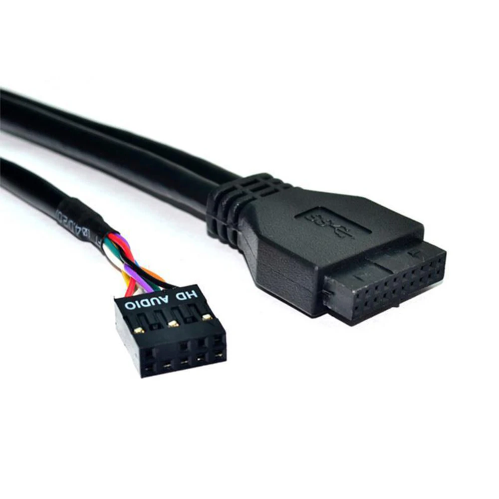 4 Vrat USB 3.0 Hub 20Pin PC Sprednji Plošči Nosilec HD Audio 3,5 mm Slušalke MIKROFON Konektor za Namizni 3,5-palčni Disketni