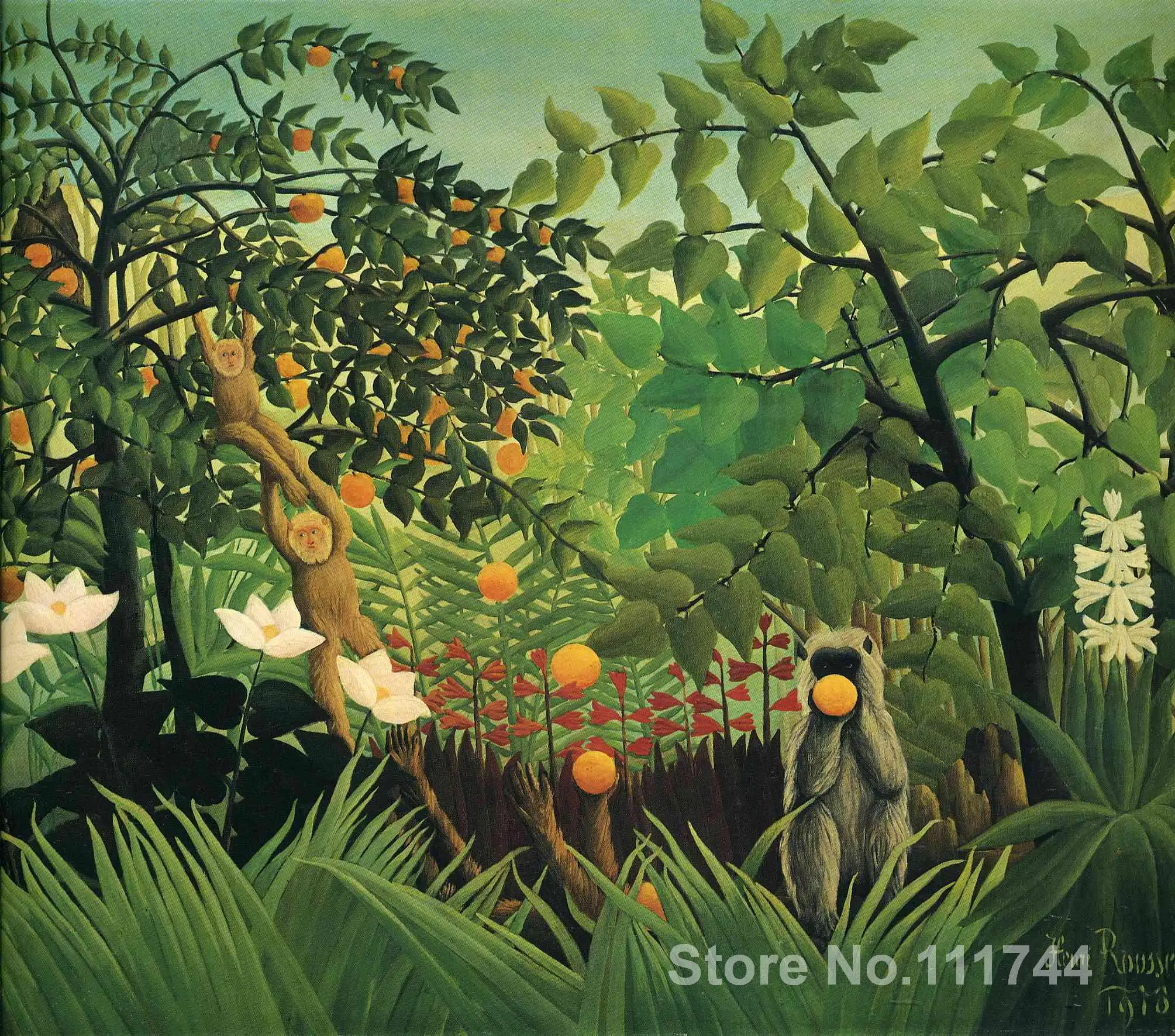 Sodobne krajine Visoko kakovostno olje slika Henri Rousseau Eksotične pokrajine Ročno poslikane