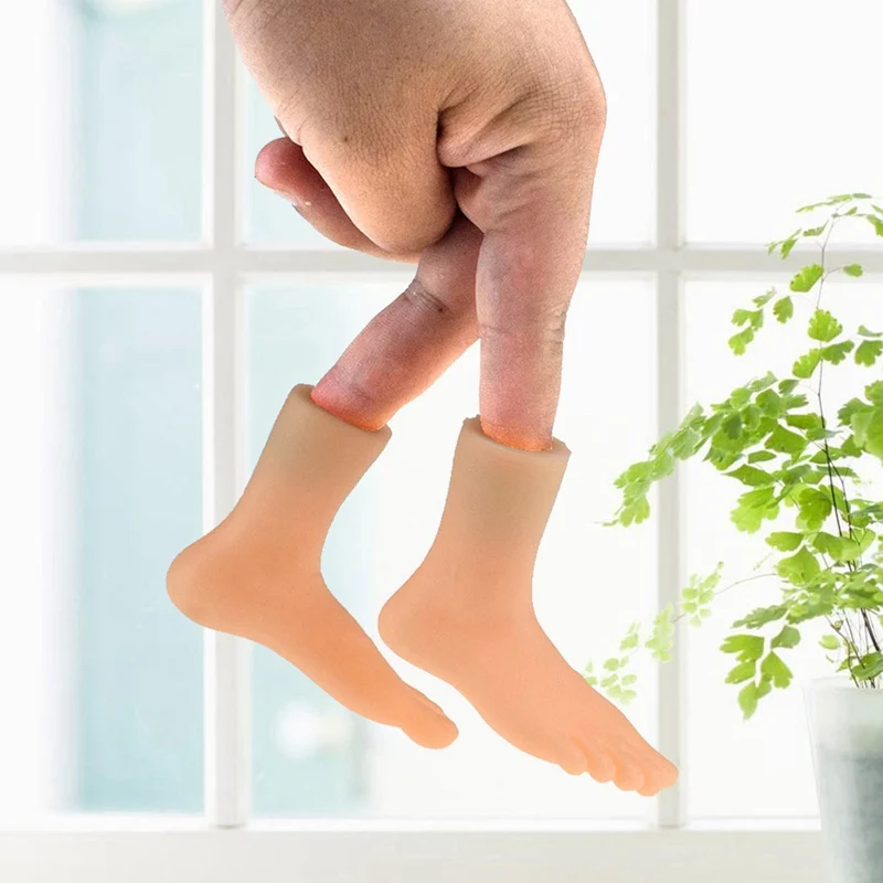 Smešno PVC Mini Prsta Noge Lutkovno Prst Igrače Za Otroke Palm Levo Nogo Pravico Toe Prst Prst Nastavite Igrača