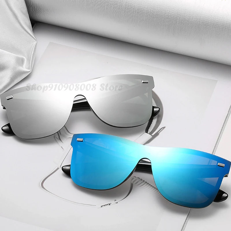 2021 Znamka Oblikovalca Enem kosu sončna Očala Moški Ženske Zakovice Rimless sončna Očala za Vožnjo Očala Zrcalni Objektiv Gafas UV400