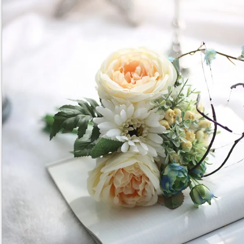 Brezplačna Dostava Rose je lang Šopek Vrtnic za poroko strani vezani šopek