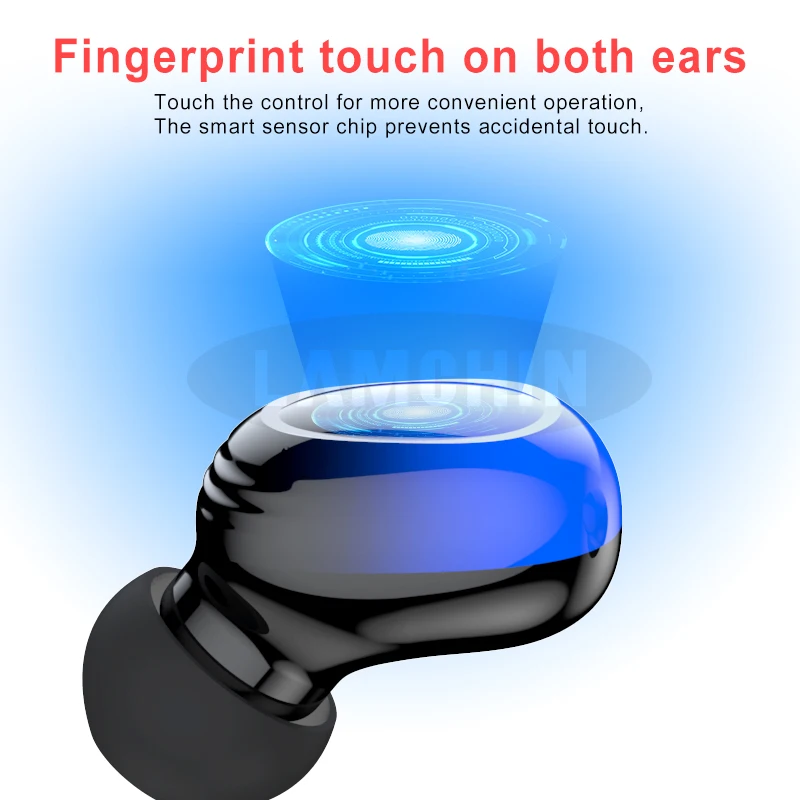 TWS 5.0 Bluetooth HD Stereo Šport Slušalke Brezžične Slušalke z Dvojno Mic Touch Kontrole LED Zaslon Slušalke s Polnjenjem Polje