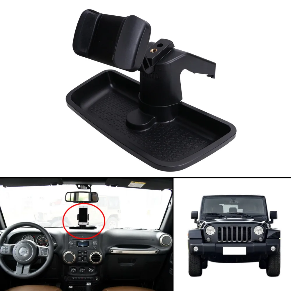 Črna Mobilni Telefon, Držalo za Montažo Dash Multi Nastavek telefon Nosilec Za Jeep Wrangler Jk 2012-2016 Avto Notranje za dodatno Opremo #CE047