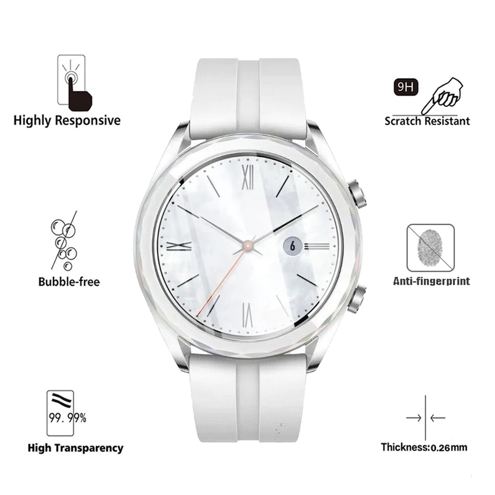 Huawei GT Elegantno Kaljeno Steklo Screen Protector Za Huawei Watch GT Elegantno 42mm SmartWatch Anti-Scratch Prozoren Film