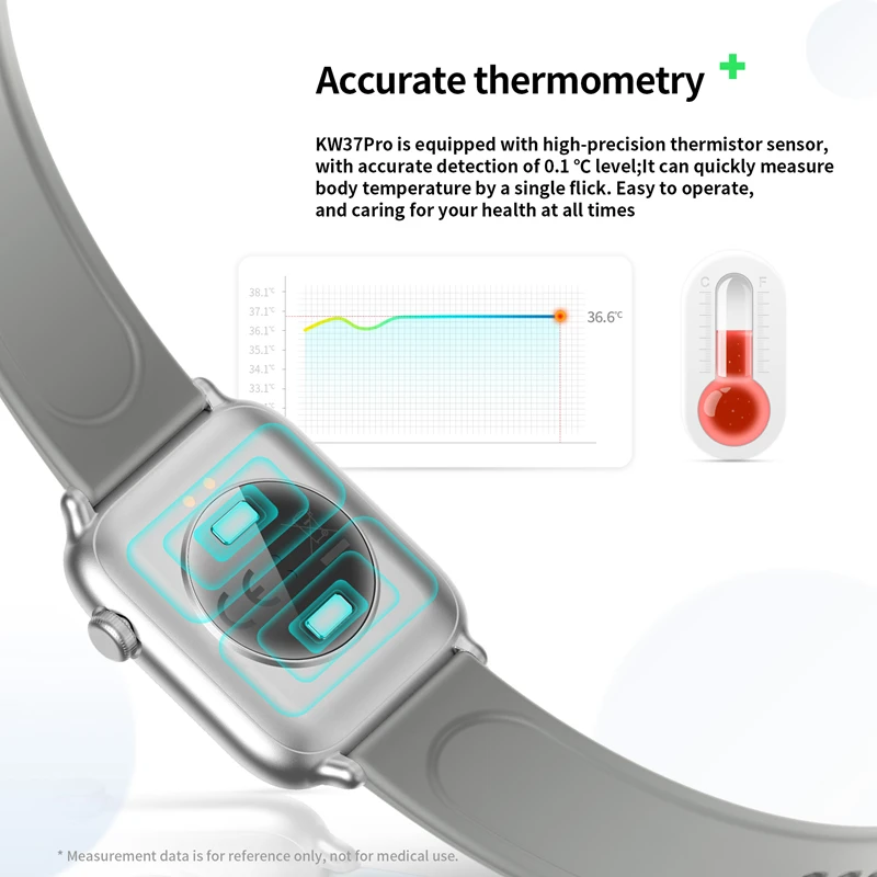 Fitnes Zapestnica Pametno Gledati Moške Temperatura Odkrivanje Srčnega utripa IP68 Vodotesen Alarm Opomnik Za Android IOS