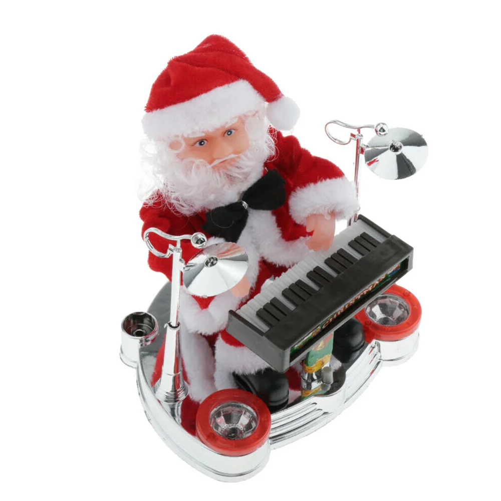 Električni Santa Claus Ornament Lutka Pleše/igra Klavir/ Božični Okraski Santa Claus Lutka Igrače za Otroke Darilo