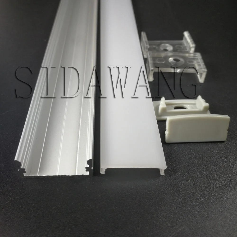 2000mm/nastavite ,6Sets Vgradne gori aluminijasti profil za led profil alu za 20 mm dvakrat zapored led trak SDW097