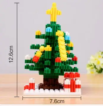 Majhnih delcev diamond gradniki plastičnih DIY Božično drevo serije sestavljeni igrače za otroke