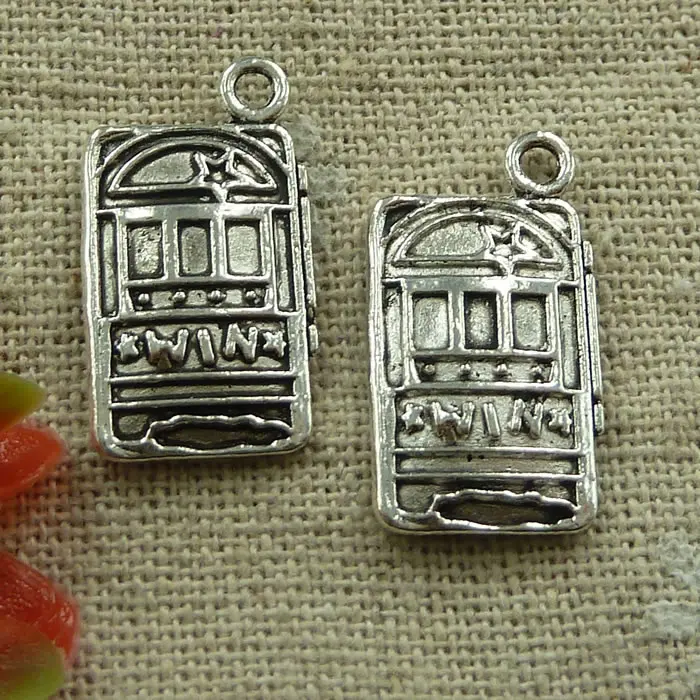 120 pieces tibetan silver schoolbag charms 22x12mm #2630