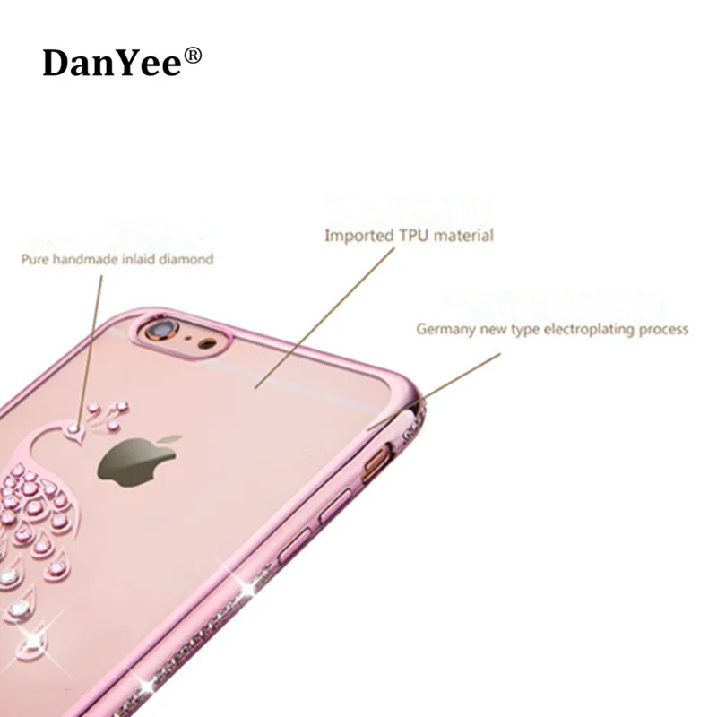 DanYee Wholesales Nosorogovo TPU Ohišje Pokrov za Iphone 6 / 7 /7 Plus Ultrathin Primeru Telefon Zlato/ Zlato je Povečal 50pcs/veliko DHL/EMS BREZPLAČNO