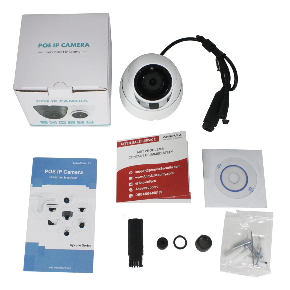 UniLook 5MP POE IP Kamera zunanja Zvoka Vgrajen Mikrofon Hikvision IP CCTV Varnosti Kupolo Dome Kamera H. 265 3PACK Bela