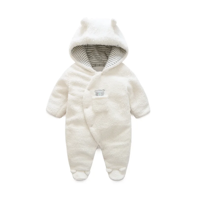Pozimi newborn Baby oblačila zgosti toplo enodelno obleko jagnje volne malčke baby dekle romper