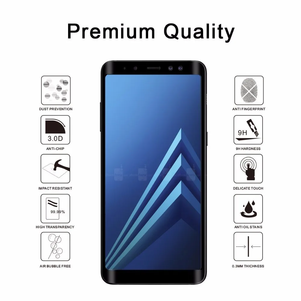 3D Polno Kritje Steklo Za Samsung Galaxy A7 A8 2018 Kaljeno Steklo Screen Protector For Samsung Galaxy A8 2018 Plus STEKLA