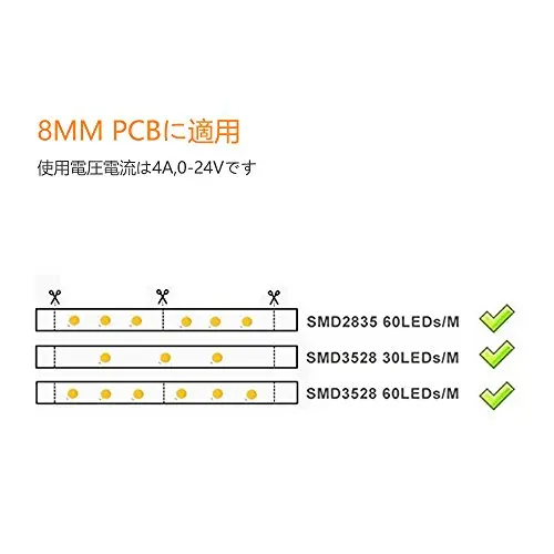 2Pin Solderless LED Trak Priključki 10pcs/Paket Snap Navzdol za 8 mm Širok 2835 Eno Barvo Flex LED Trakovi