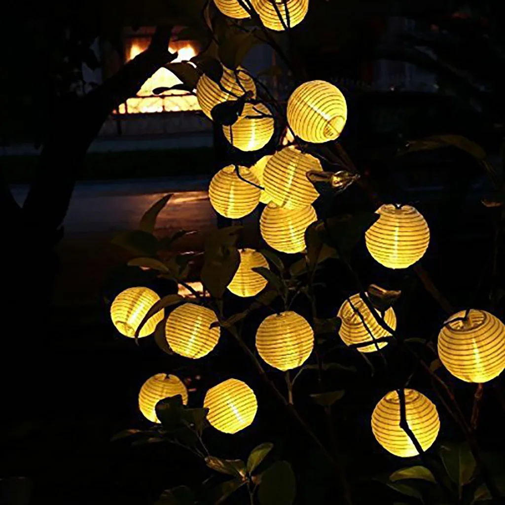 Zunanji Light Svetilka Sončne Energije Dvorišču, Vrt, Travnik Krajine 30 LED Niz Vila Toplo Led Luči Vrt Božični Dekor Prostem #45