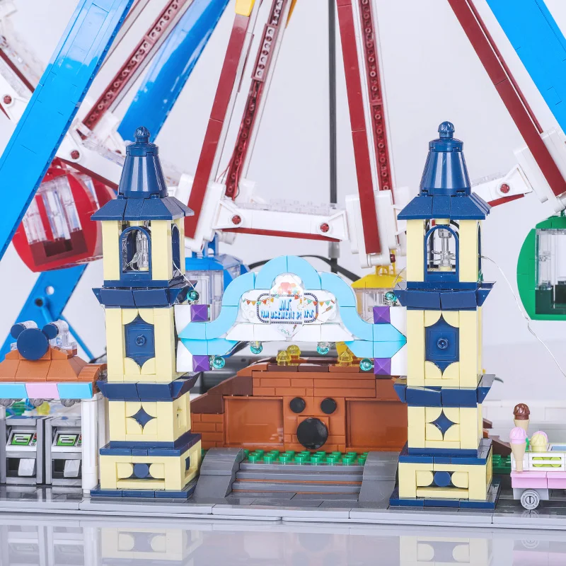 Plesni Kralj Gradnike, Ustvarjalne Igrače App Motorizirana Ferris Wheel Sestavljanje Modelov Opeke Otroci Izobraževalne Igrače, Božična Darila