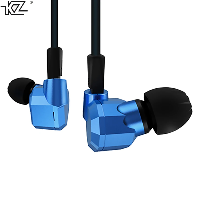 KZ ZS5 original slušalke žične kabel z mikrofonom stereo bas quad voznik prenosni snemljiv kabli Modra Siva velikosti 3 muff