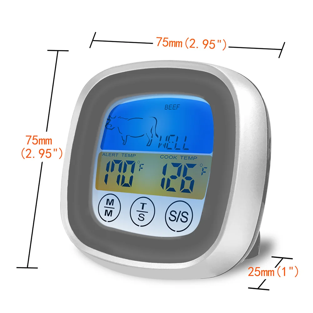 Digitalni Hrane Termometer Dolgo Sonda Prenosni Digitalni BBQ Mesa Termometer Kuhinjska Pečica Elektronska Kuhanje Hrane Sonda