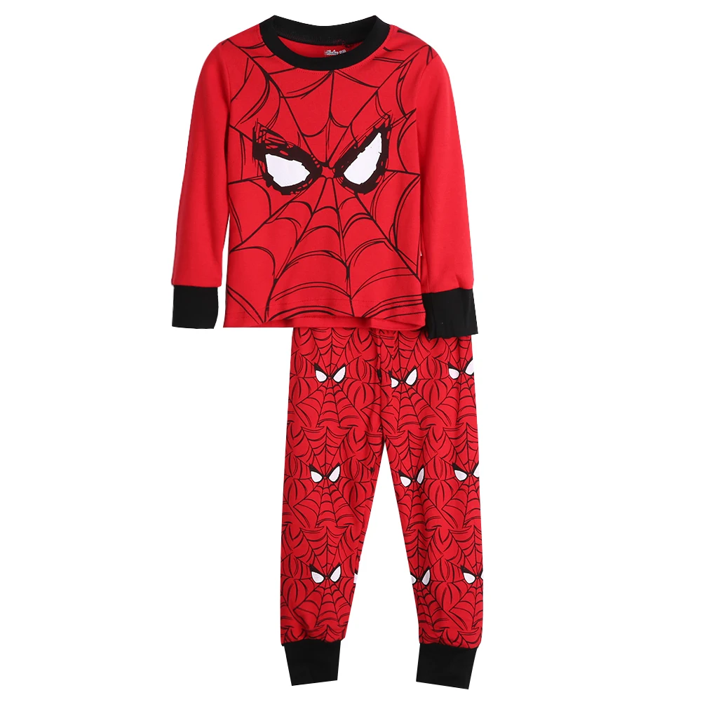 Otrok Cartoon HERO Tiskanja Pjs Oblačila, ki Malček Otroci Baby Boy Girl T-majica+Hlače Sleepwear More Pižamo Obleke, 2-8T