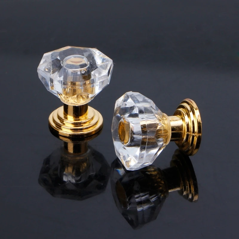10PC Diamantno Obliko, Kristalno Steklo Kabinet Gumb Predal Potegnite Ročico Za Nakit Polje Pohištvo Predali