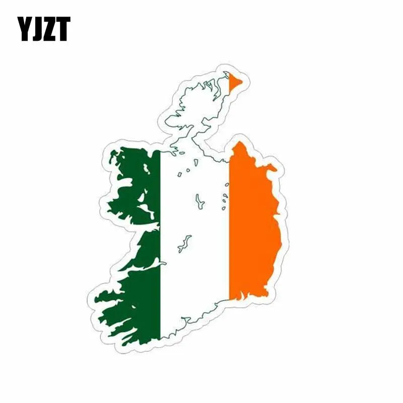 YJZT 8.2 CM* * 12 CM Avto Styling Irska Irsko Zastavo Zemljevid Avto Nalepke Ustvarjalne Nalepko 6-1181