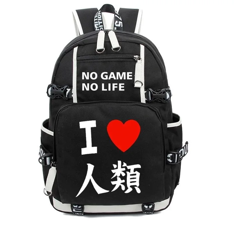 Anime ni življenje ni igra nahrbtnik študent šolsko torbo preppy stil svetlobna nahrbtnik