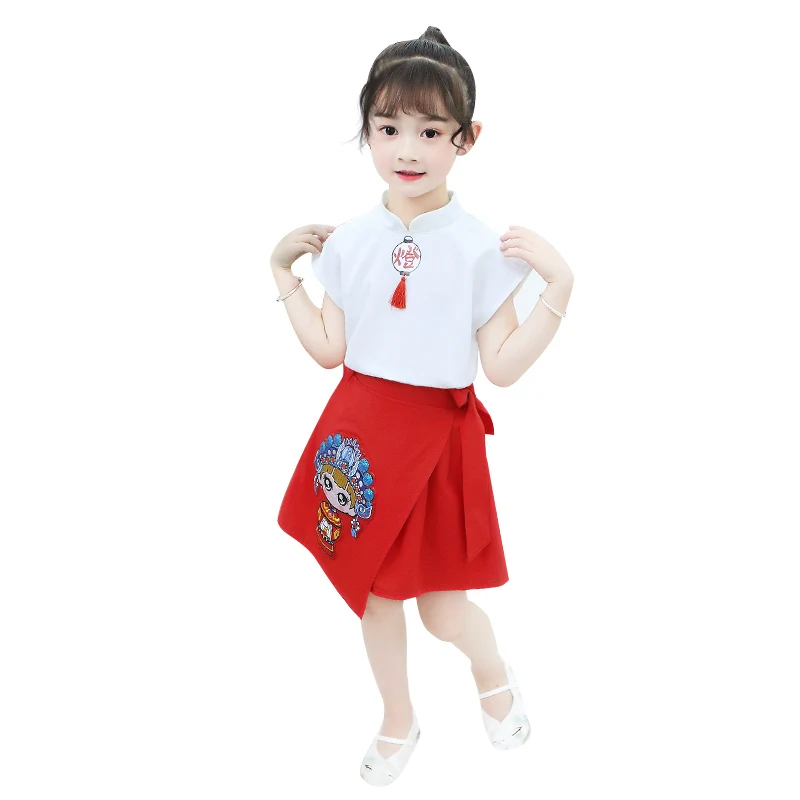 Kitajski Peking Opera Poletje Otroci Dekle Lepota Oblačila Sklop Girls Moda Obleko Določa Otroci Kitajska Oblikovalec Otroci Oblačila