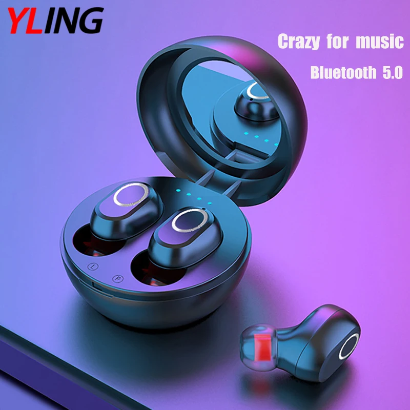 LB-10 TWS Brezžična tehnologija Bluetooth 5.0 Slušalke za V uho 9D Stereo Šport Vodotesne Slušalke z Mikrofonom Ogledalo za Apple Xiaomi