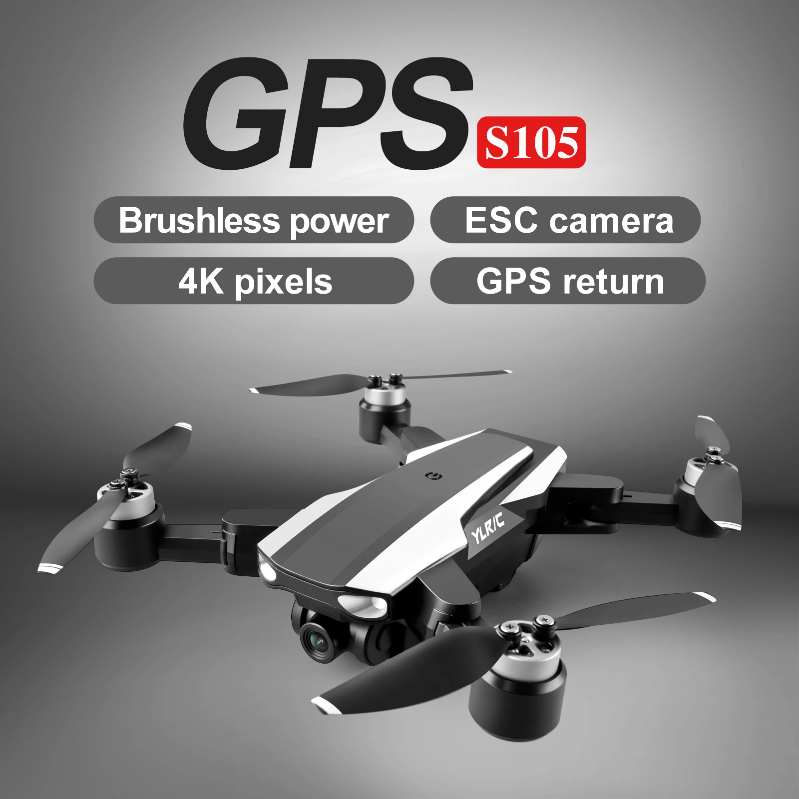 S105 Pro Brnenje 6K GPS Profissional HD Dvojno Fotoaparati, Optični Tok Položaja 5G Wifi Brushless GPS brezpilotna letala Zložljive Quadcopter Igrača