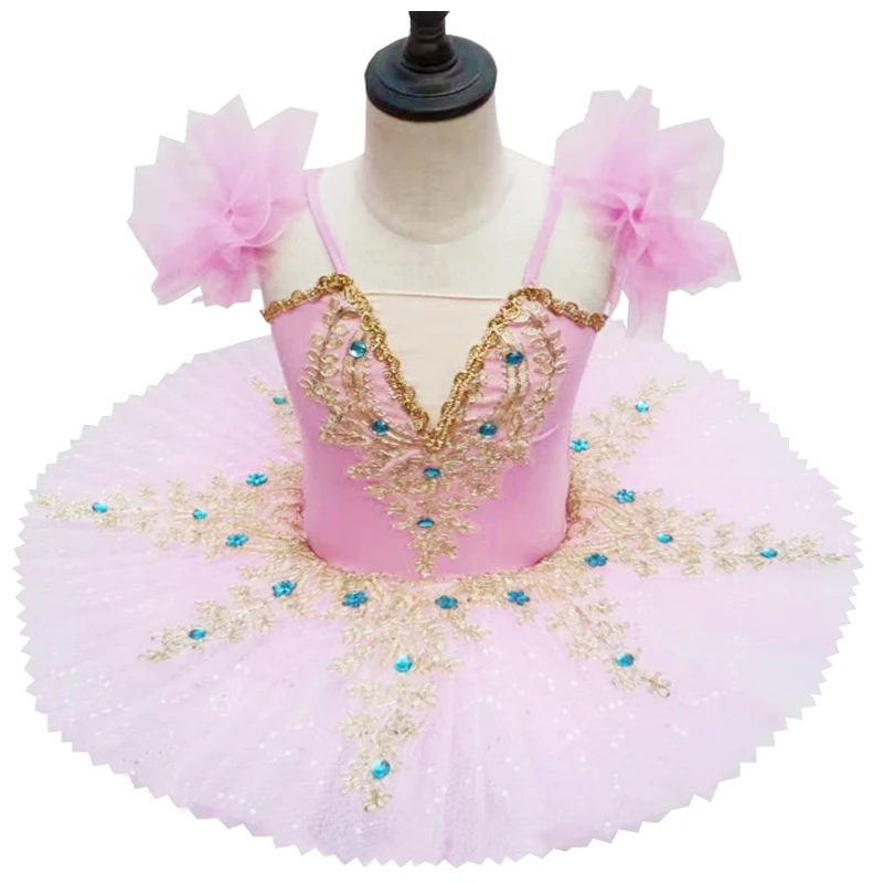 Otrok Balet Obleko uspešnosti obleko Tutu puhasto gaza krilo Little Swan Ples zanko dekle balet uspešnosti Kostum