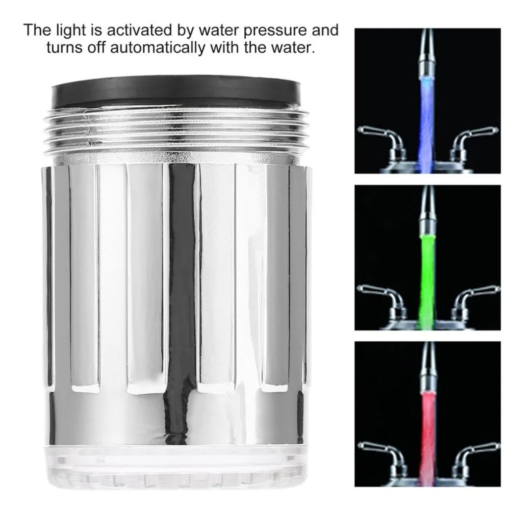 Novosti Design 7 Spreminjanje Barv RGB, Svetila LED Vodna Pipa Tlačni Senzor Pipo Za Kopalnica Tuš Tapnite Vodja Kuhinje Vroče Prodaje