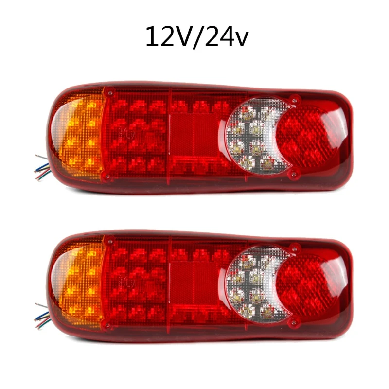 1pair 46 LED Tovornjak Priklopnika Rep Luči Vklopite Svetlobni Signal Povratne Zavore Zadaj Svetilka 12V/24V Nepremočljiva